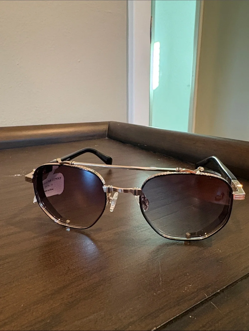 Carolina Lemke Berlin Eyewear - Darcell, Black/Gold (CL3684-01)